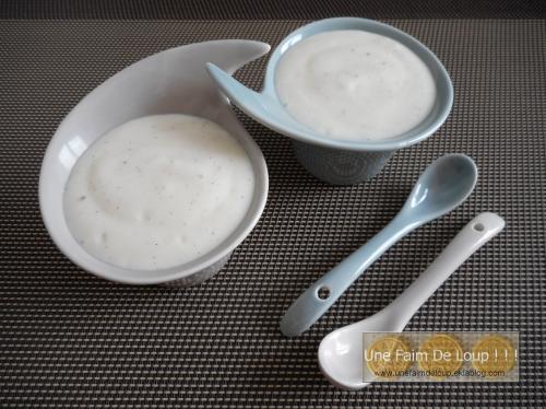 Crème dessert au chocolat blanc et à la vanille