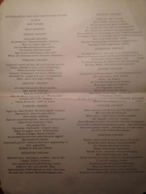 Les dix principes en allemand
