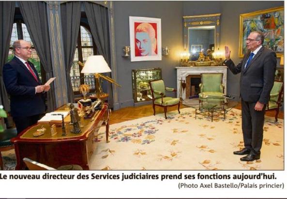 Le nouveau directeur des  services judiciaires a prété serment