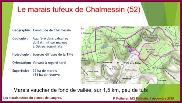 "Les marais tufeux du Plateau de Langres", une conférence proposée par la Société Mycologique du Châtillonnais