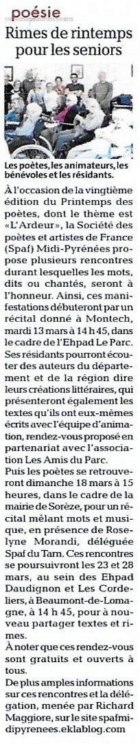 RIMES DE PRINTEMPS