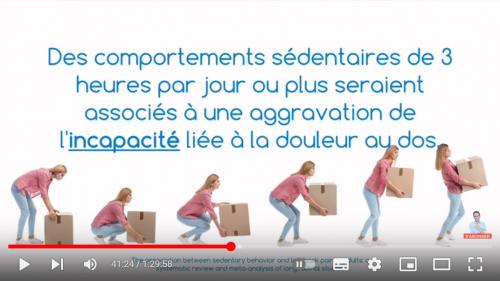 Sédentarité Ramasser-porter une charge