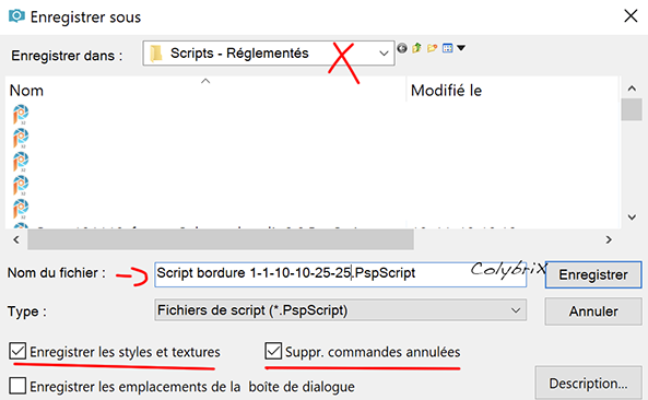 Créer un script de bordures et cadres