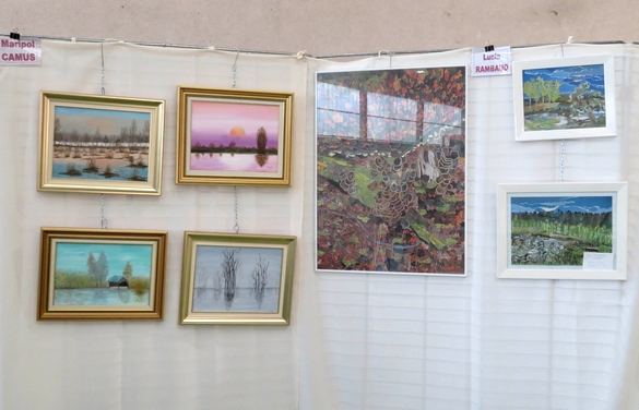 beaucoup d'artistes et artisans d'Art ont exposé au "salon des champignons" 2023 de la Société Mycologique du Châtillonnais