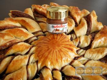 Tarte soleil nutella et pralin