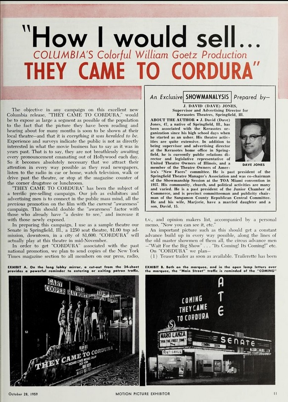 BOX OFFICE USA DU 30 SEPTEMBRE 1959 AU 6 OCTOBRE 1959
