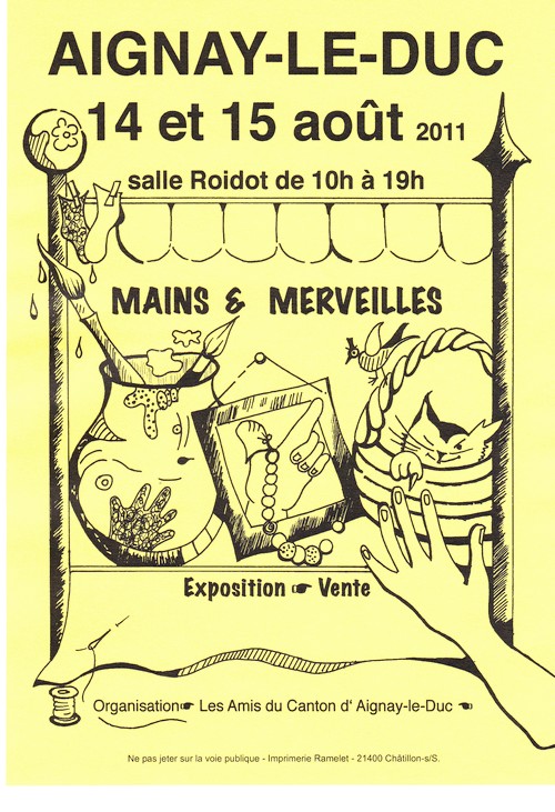 "Mains et Merveilles " une très belle exposition à Aignay le Duc..