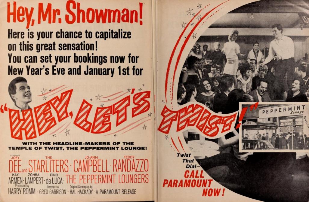 HEY LET'S TWIST BOX OFFICE USA 1962