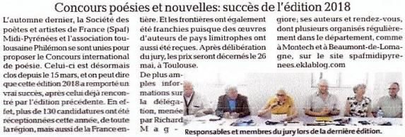ECHOS DU CONCOURS