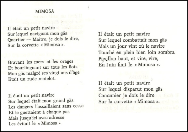 * FNFL : en souvenir des Marins des corvettes Alysse et Mimosa
