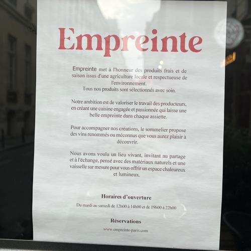 Empreinte Paris