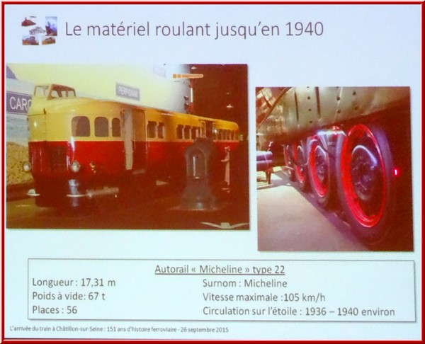 Une conférence fort intéressante sur l'arrivée du train à Châtillon sur Seine