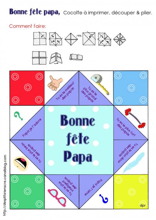 Cocotte Fête des mamans ou papas