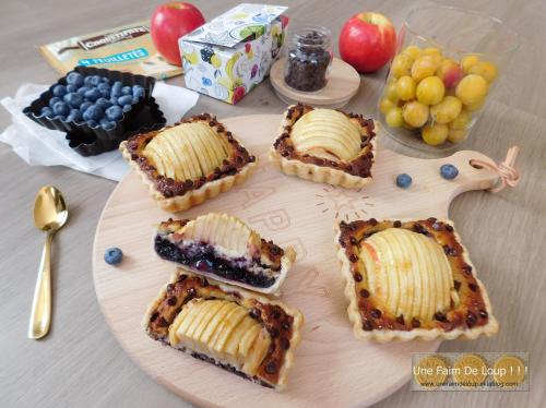 Tartelette amandine aux myrtilles & pomme