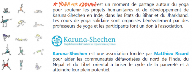 Yoga solidaire : yoga for Karuna