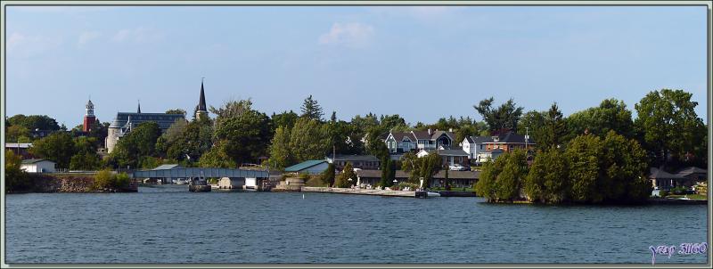 La balade se termine avec le retour à Gananoque après avoir navigué au milieu des Thousand Islands (Les Mille-Îles) et d'avoir observé des centaines de cormorans à aigrettes - Ontario - Canada