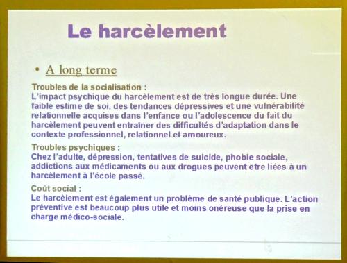 Le harcèlement et les violences à l'école, une conférence peoposée par le Zonta Club de Châtillon sur Seine