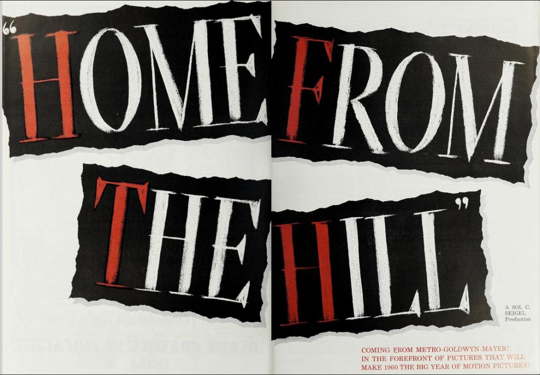 HOME FROM THE HILL BOX OFFICE USA 1960