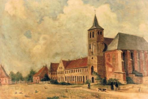 Abtei Hamborn, nach einem Gemälde von Alexander Michelis 1847 (www2.duisburg.de, Abtei Hamborn)