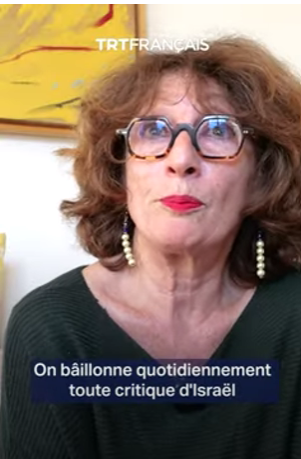 Michèle Sibony, porte-parole  de l'Union juive française pour la paix dénonce les amalgames des autorités françaises