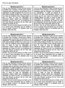 « Des textes à copier au Cycle 3 »