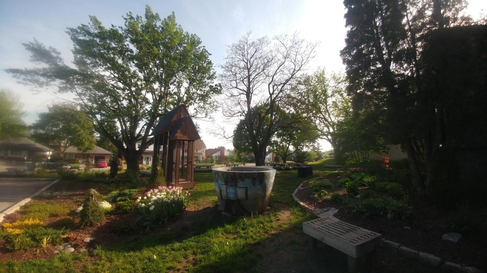 Jardin Pédagogique du Collège Nouvelles Frontières au printemps, le 20 mai 2022