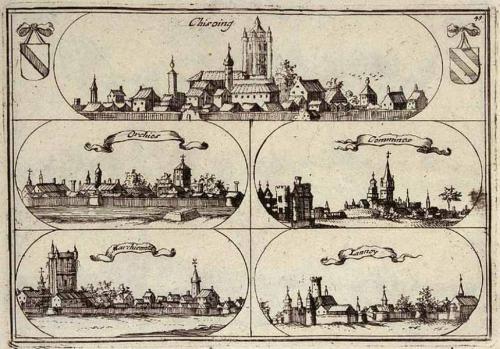 Chisoing, Orchies, Commines, Marchienne, Lannoy - Teatro della guerra, vol. I  Belgio e Olanda- Coronelli, Vincenzo-1706