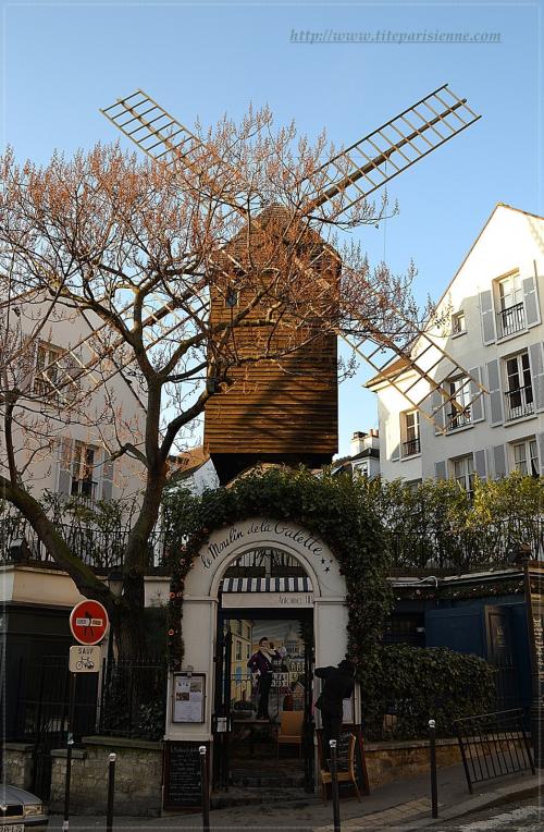 Montmartre : Le Radet et le restaurant "Le Moulin de la Galette"
