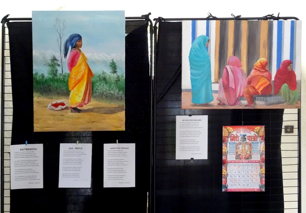 Jimmy Tawaba et Dominique Masson-Flandrin ont exposé de bien beaux tableaux lors du festival "Cultures sans Frontières"