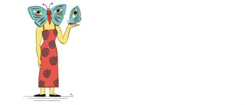 Le papillon sur la main