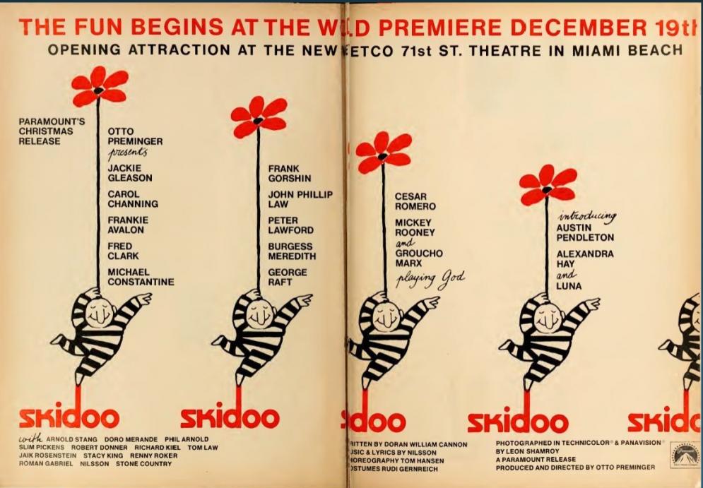 SKIDOO BOX OFFICE USA 1968