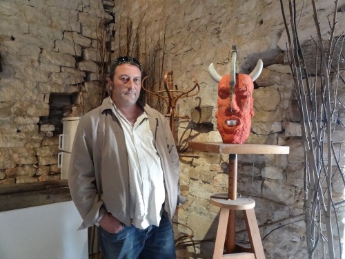 Exposition de sculptures, "Pierres lumineuses" chez Fabien Ansault à Chamesson