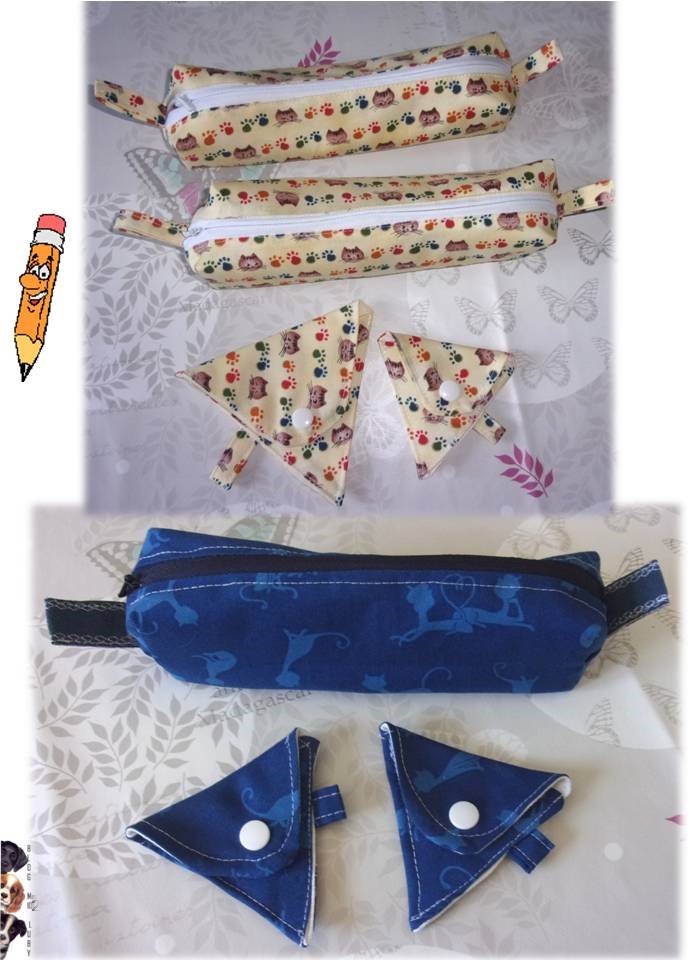 Trousse Ecolier "chat / minou"