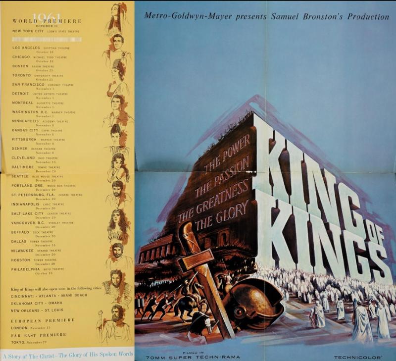 KING OF KINGS BOX OFFICE USA 1961