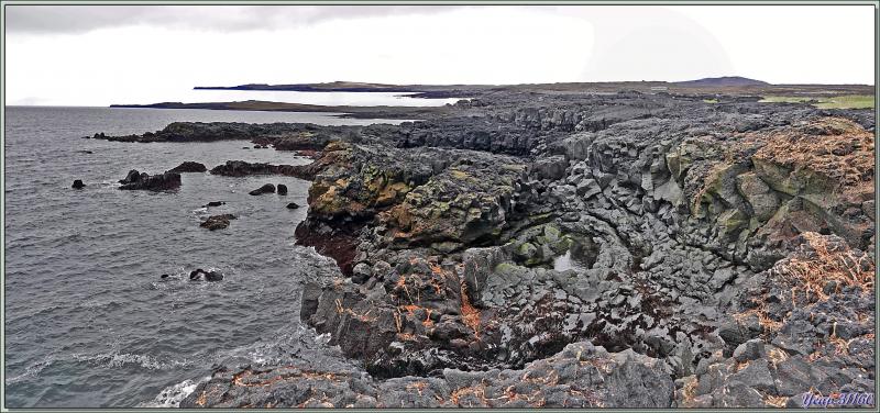 07/06/2023 : Zone géothermique de Gunnuhver et ses sources chaudes, puis Brimketill, belle piscine naturelle crée par les coulées de lave, vue par mer calme - Péninsule de Reykjanes - Islande