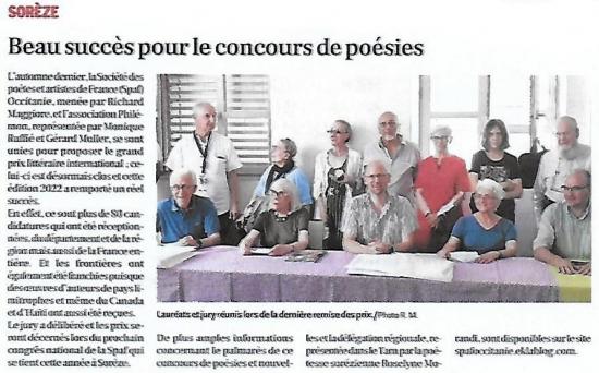 ECHOS DU CONCOURS 2022