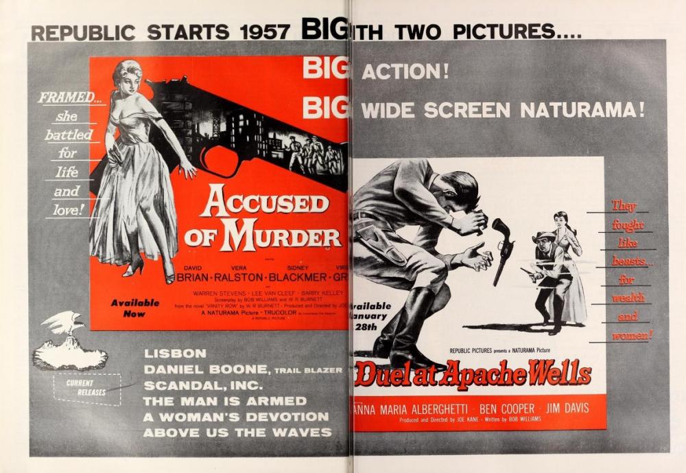  DUEL AT APACHE WELLS  BOX OFFICE USA 1957