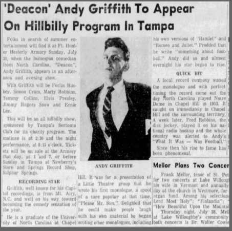 ELVIS 31 juillet 1955 