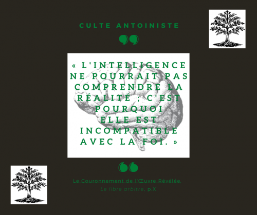 Le Couronnement de l'Œuvre Révélée, Le libre arbitre (p.X)