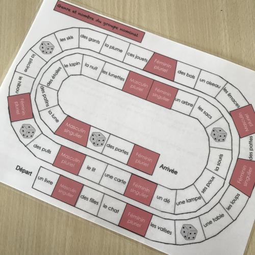 Jeu "genre et nombre"