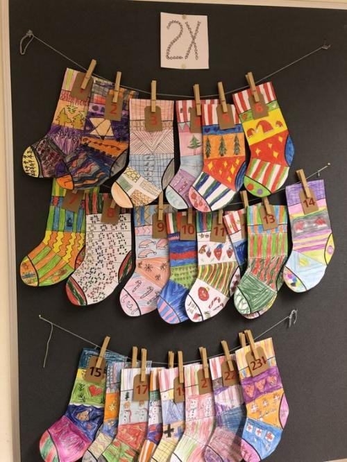 Idée arts Pinterest : chaussettes de noël