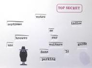 Anniversaire agent secret message codé avec cache