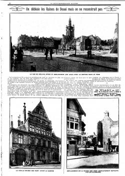 Les ruines de Douai #1 (Le Grand hebdomadaire illustré, 18 juillet 1920)(bm-lille.fr)