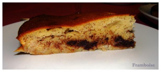 Gateau moelleux aux bananes et pépites de chocolat