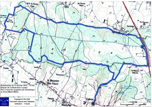 Parcours rando sur Cadual