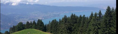 Vue sur le lac d'Annecy à partir du chalet