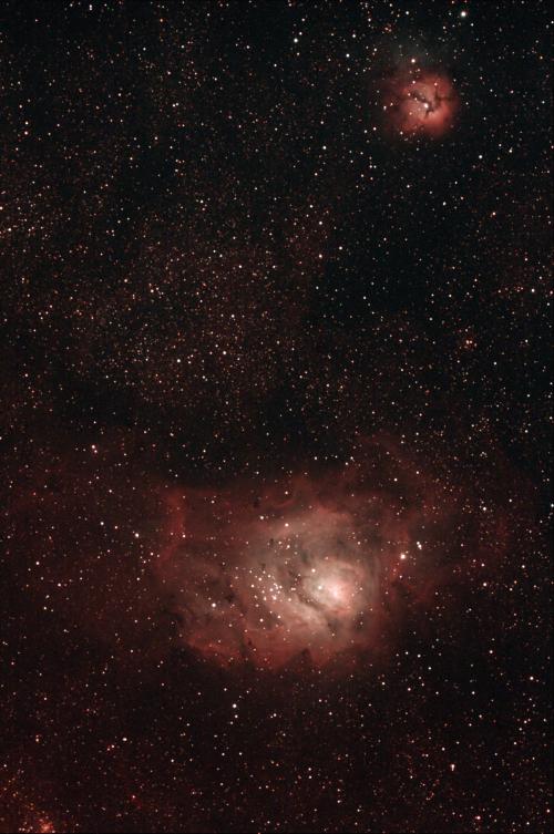 nébuleuse de la lagune,nébuleuse trifide,leca philippe,philippe leca,eos 1100d astrodon,uhc astronomik,synguider,william optics GTF81