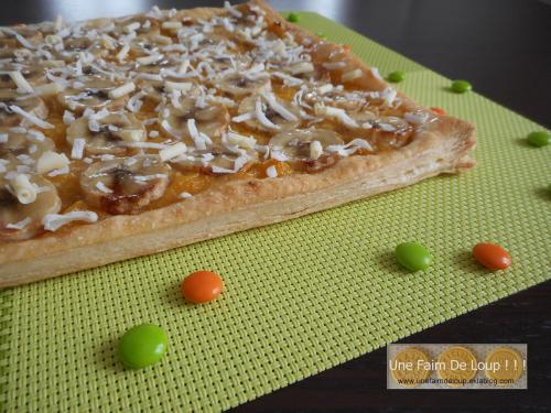 Tarte feuilletée banane exotique