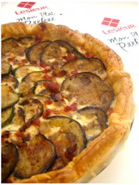QUICHE ,AUBERGINE,COURGETTE AU CHORIZO