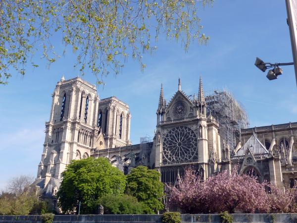 Balade autour de Notre-Dame mutilée